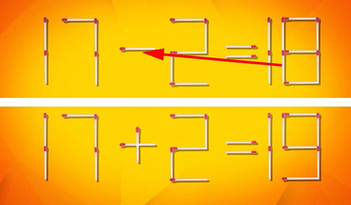 Para onde mover 1 fósforo para que a igdade seja correta: um puzzle fascinante