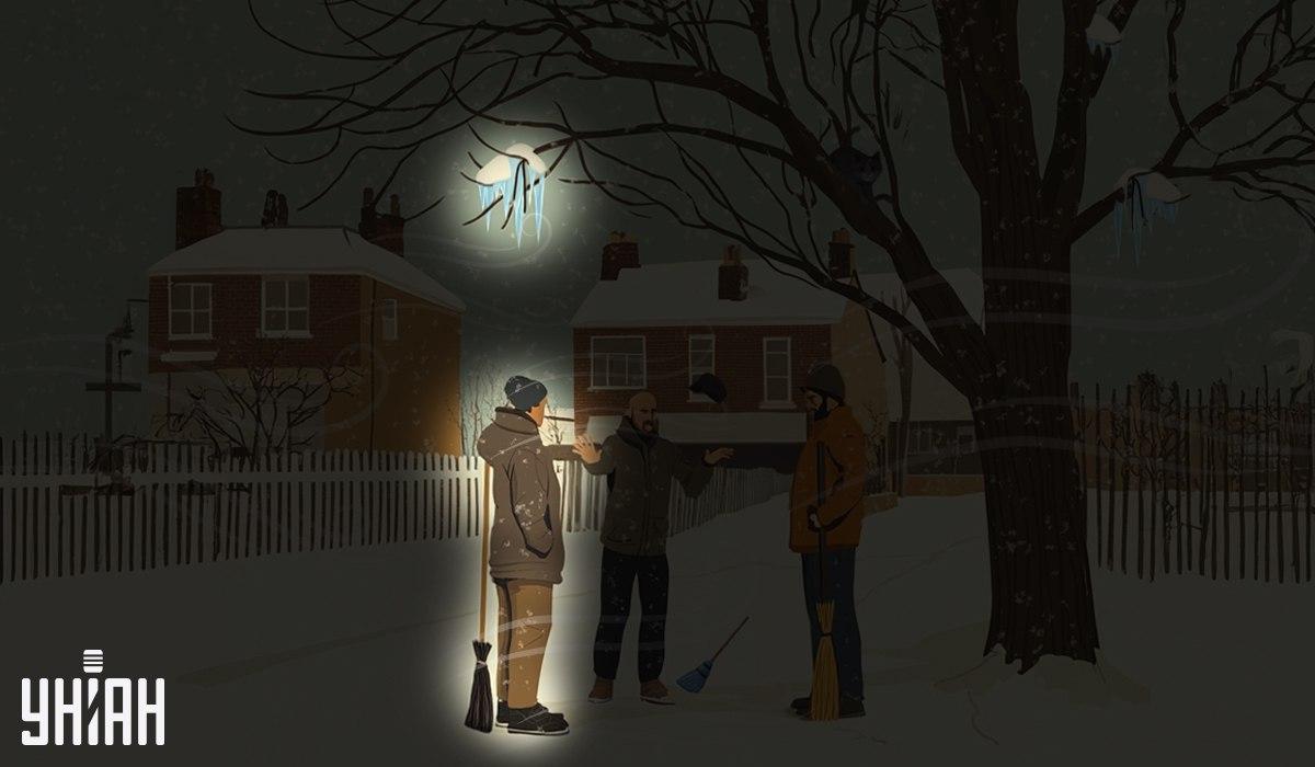 Um dos contínuos estava debaixo dos pingentes de gelo que estavam pendurados na árvore / Moje collage