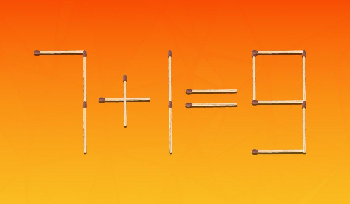 Qs os 2 fósforos a mover: 97% das pessoas não conseguem responder em 8 segundos