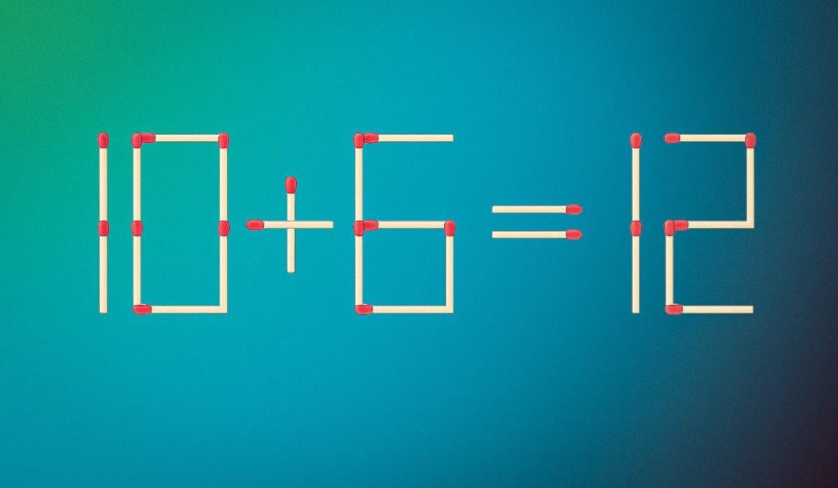 Só é preciso arrastar um fósforo para que a igdade seja correta: um puzzle para génios